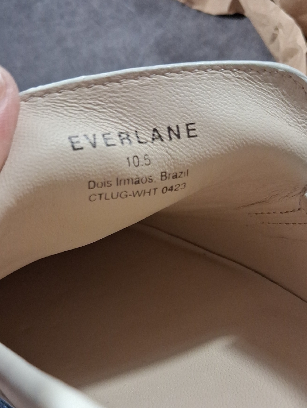 Everlane 'The Lug Loafer' Parchment Cream Leather Loafers NEAR NEW US 10.5 - Picture 3 of 16